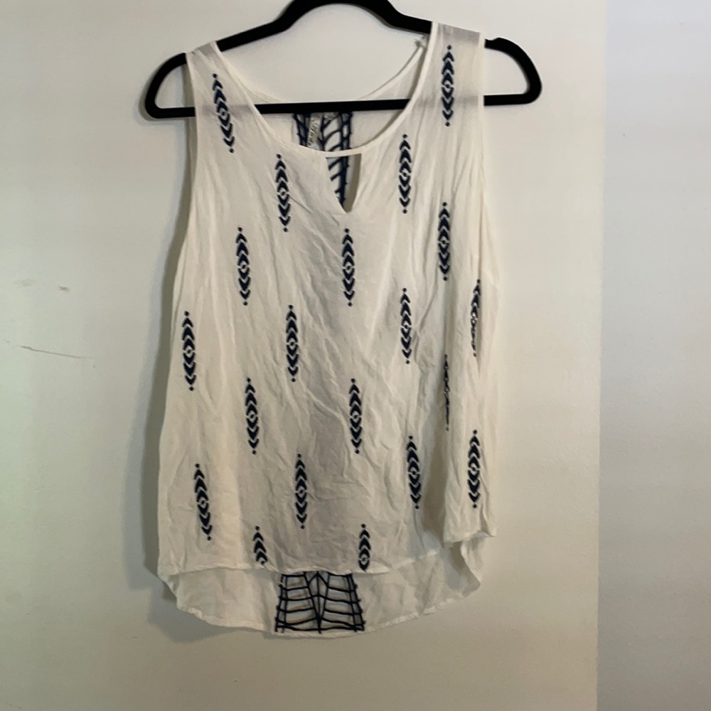 White and blue Blouse from Andree blue